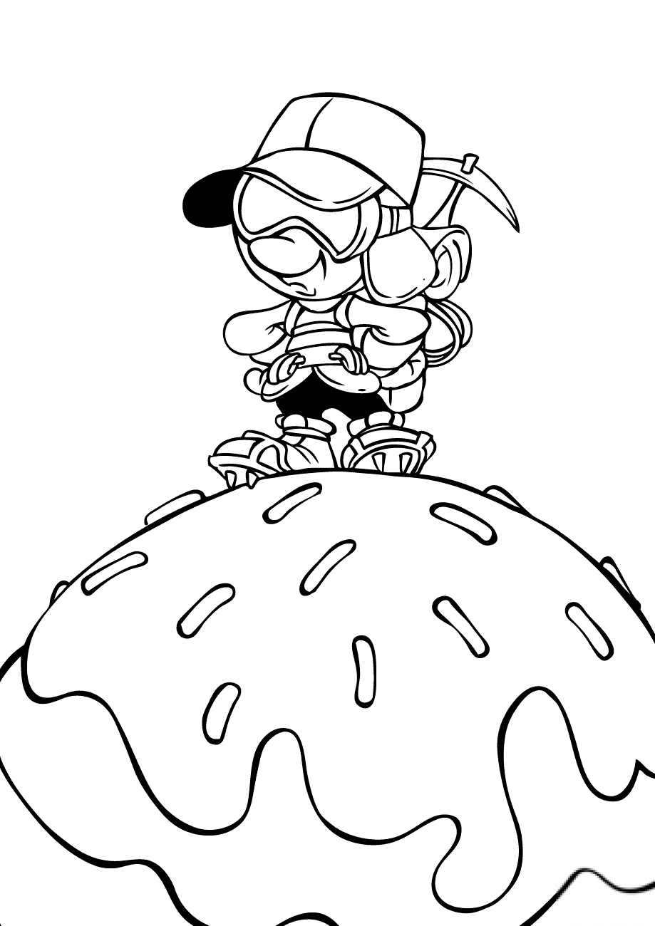 Mountaineer on a Top of a Mountain