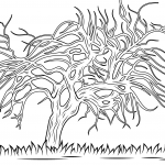 Avond Evening the Red Tree by Piet...