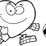 Zdrowe czerwone serce z piłką