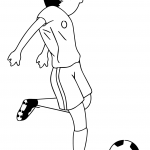 Cartoon Soccer Player Kicking Ball