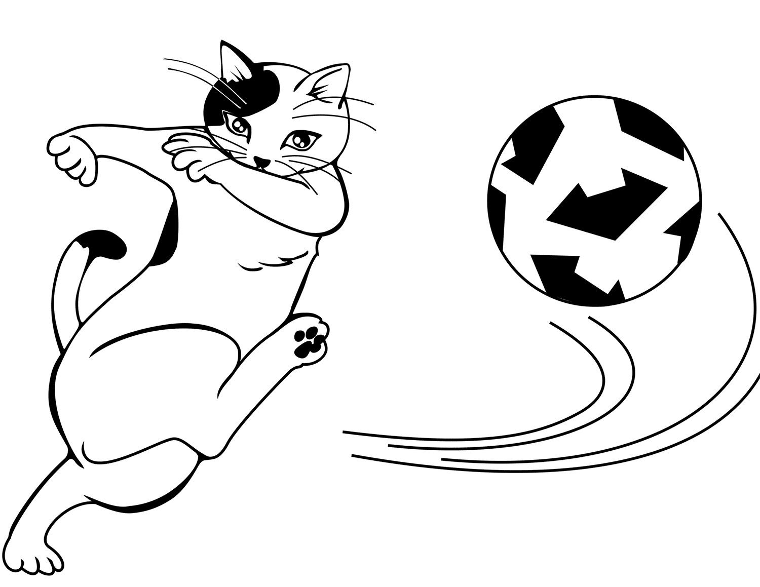 Cat Football Player