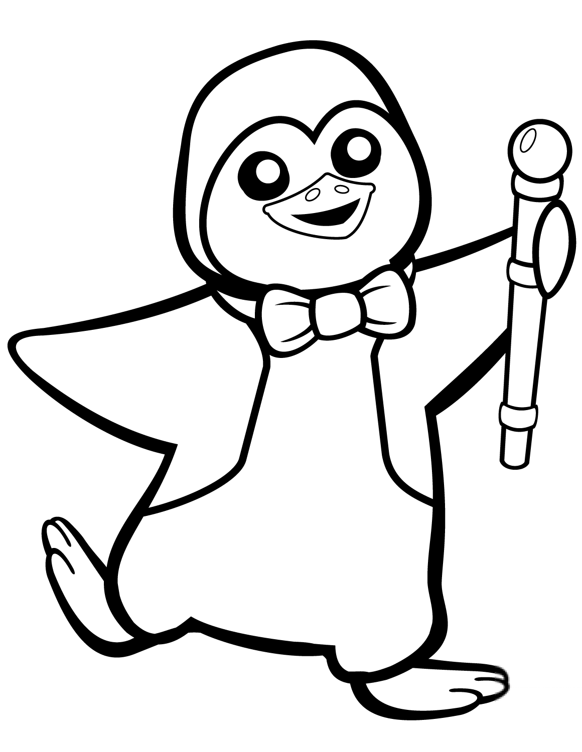 Funny Penguin with Bow Tie
