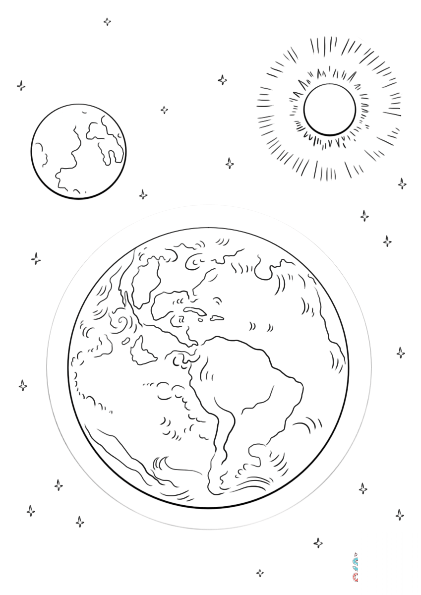 Earth, Moon and Sun