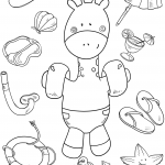 Baby Giraffe on the Beach