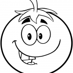 Smiling Tomato Cartoon Character