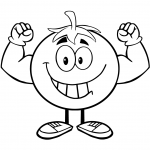Strong Tomato Cartoon Mascot...