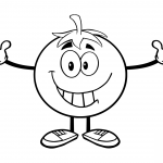 Tomato Cartoon Character with Open...