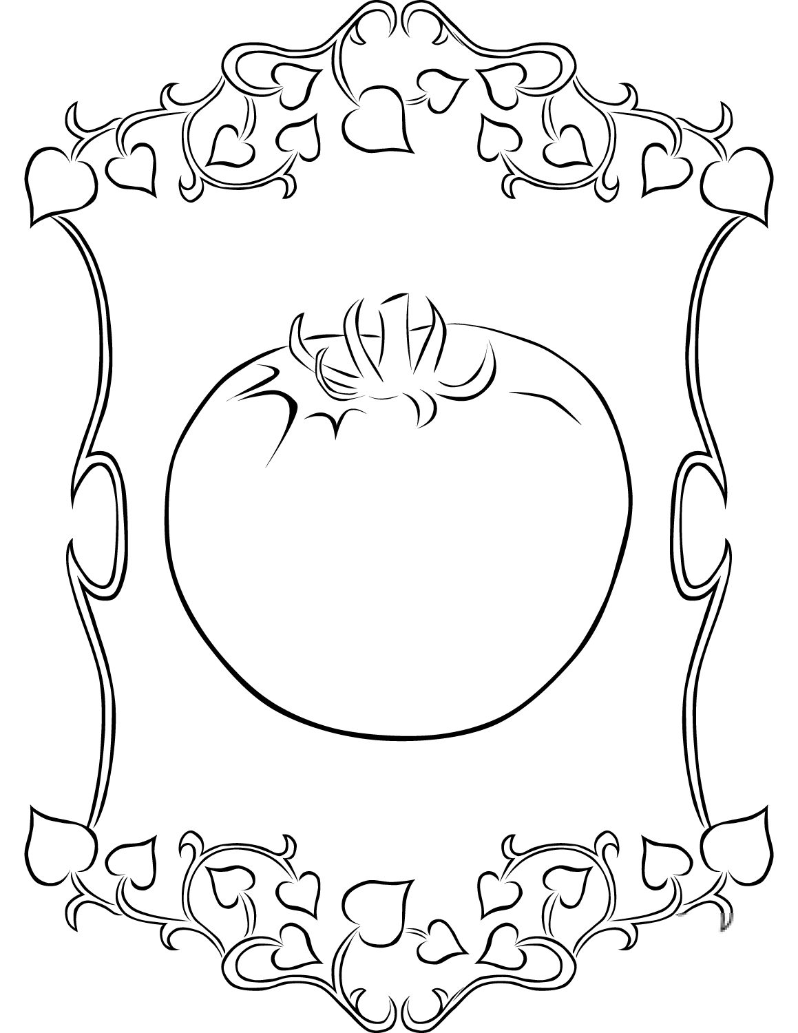 Vignette Frame with Tomato