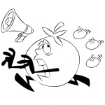 Cartoon Tomato Character Running...