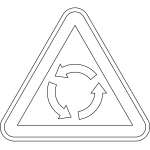 "Roundabout Ahead" Sign in Portugal