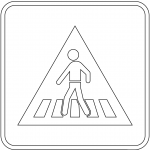 "Pedestrian Crossing" Sign in Portugal