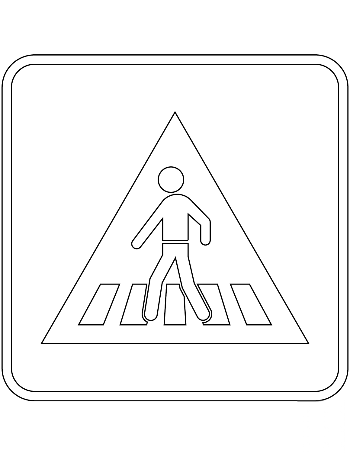 "Pedestrian Crossing" Sign in Portugal