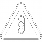 "Traffic Signals Ahead" Sign in...