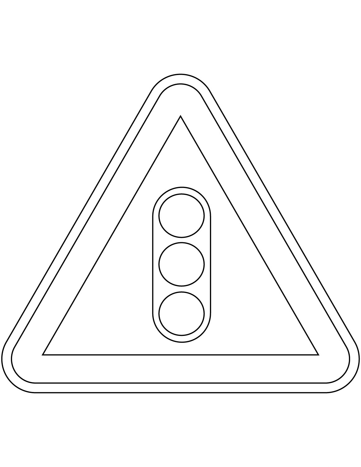 "Traffic Signals Ahead" Sign in...