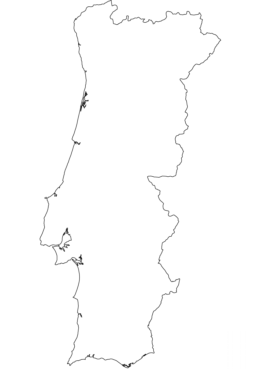 Portugal Outline Map
