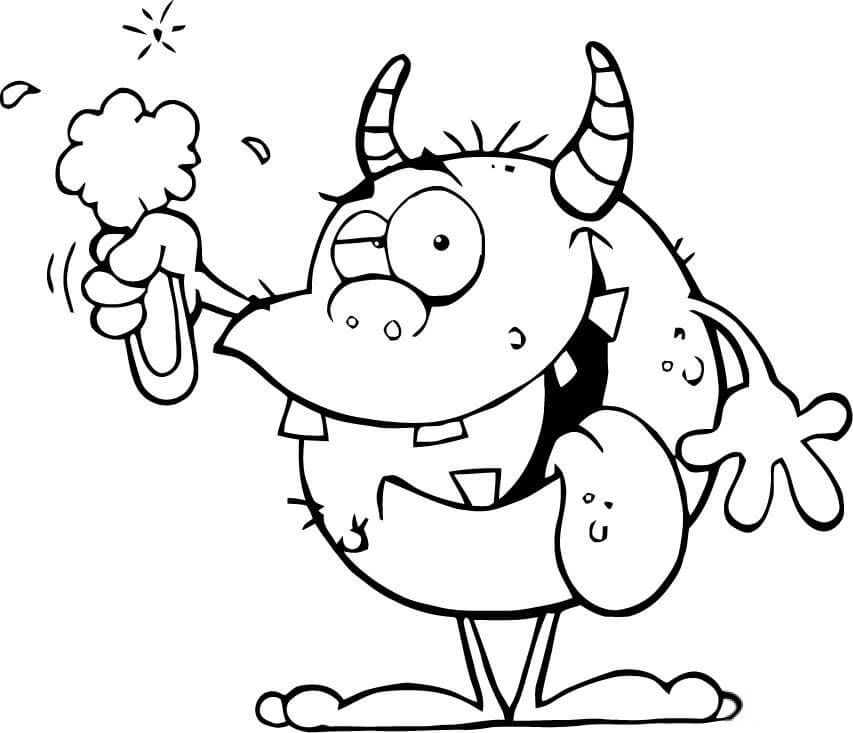 Wesoły potworek z manierką