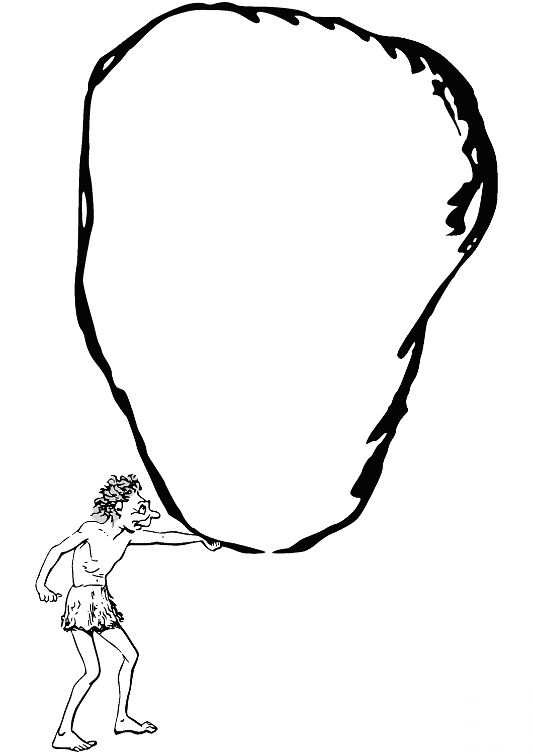 Caveman with Big Stone