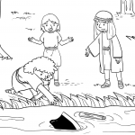 Elisha Cut a Stick and Threw It to...