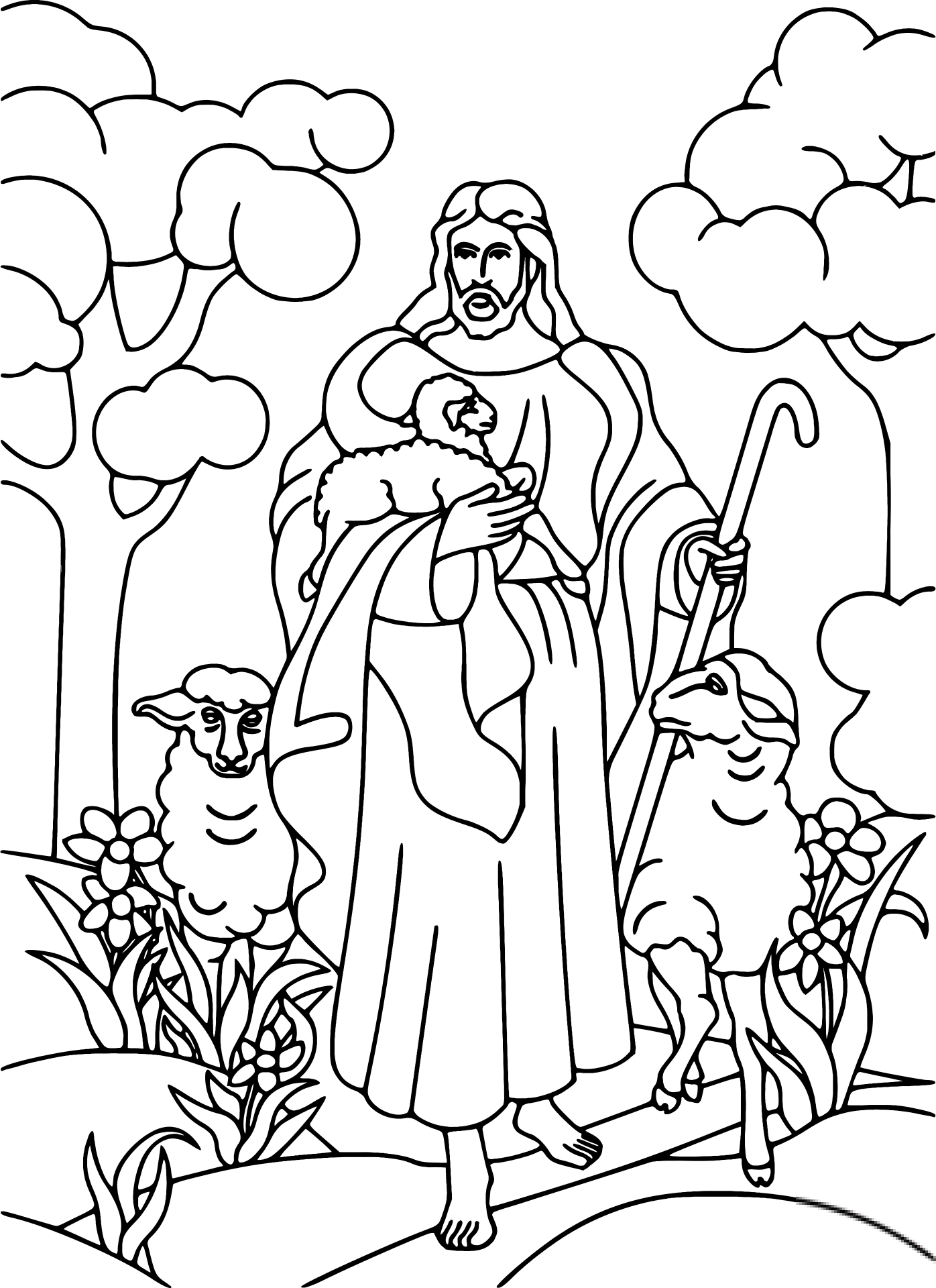 Jesus Holding Lamb