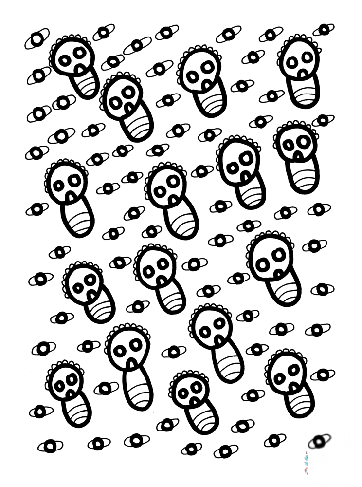 Psychedelic Pattern with Bees