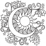 Pop Art Sun, Moon, and Stars