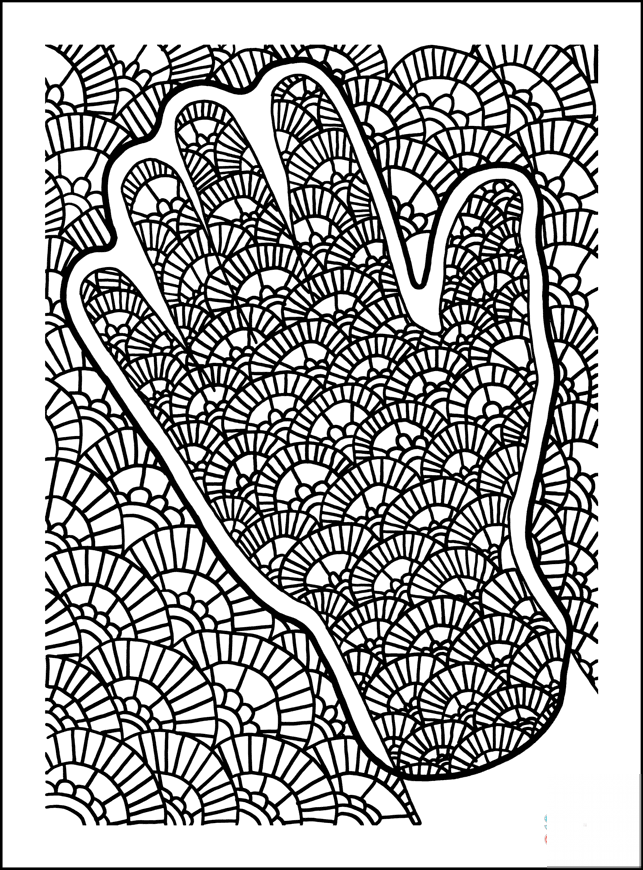 Psychedelic Pattern with Hand