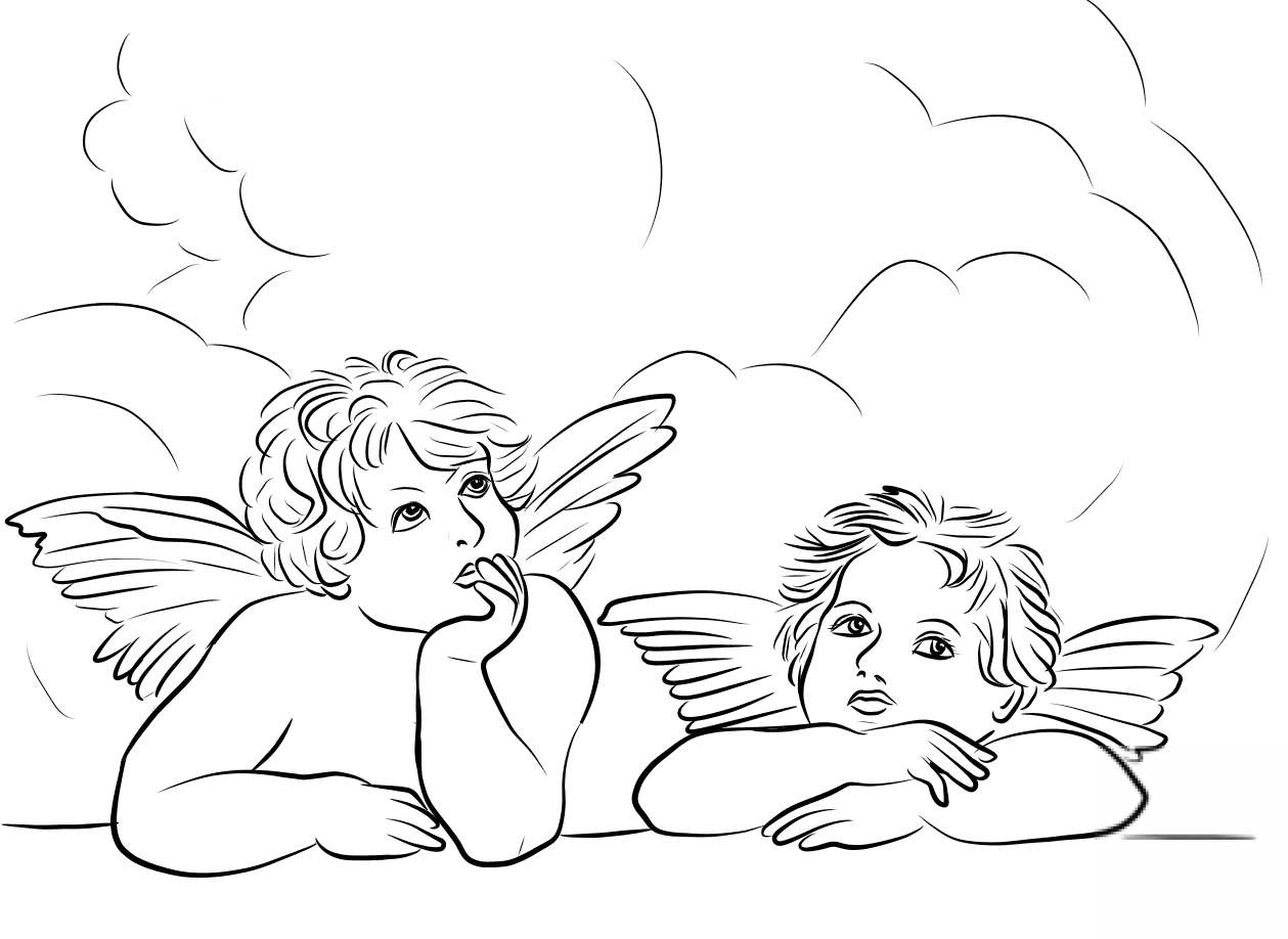 Angels from the Sistine Madonna by...