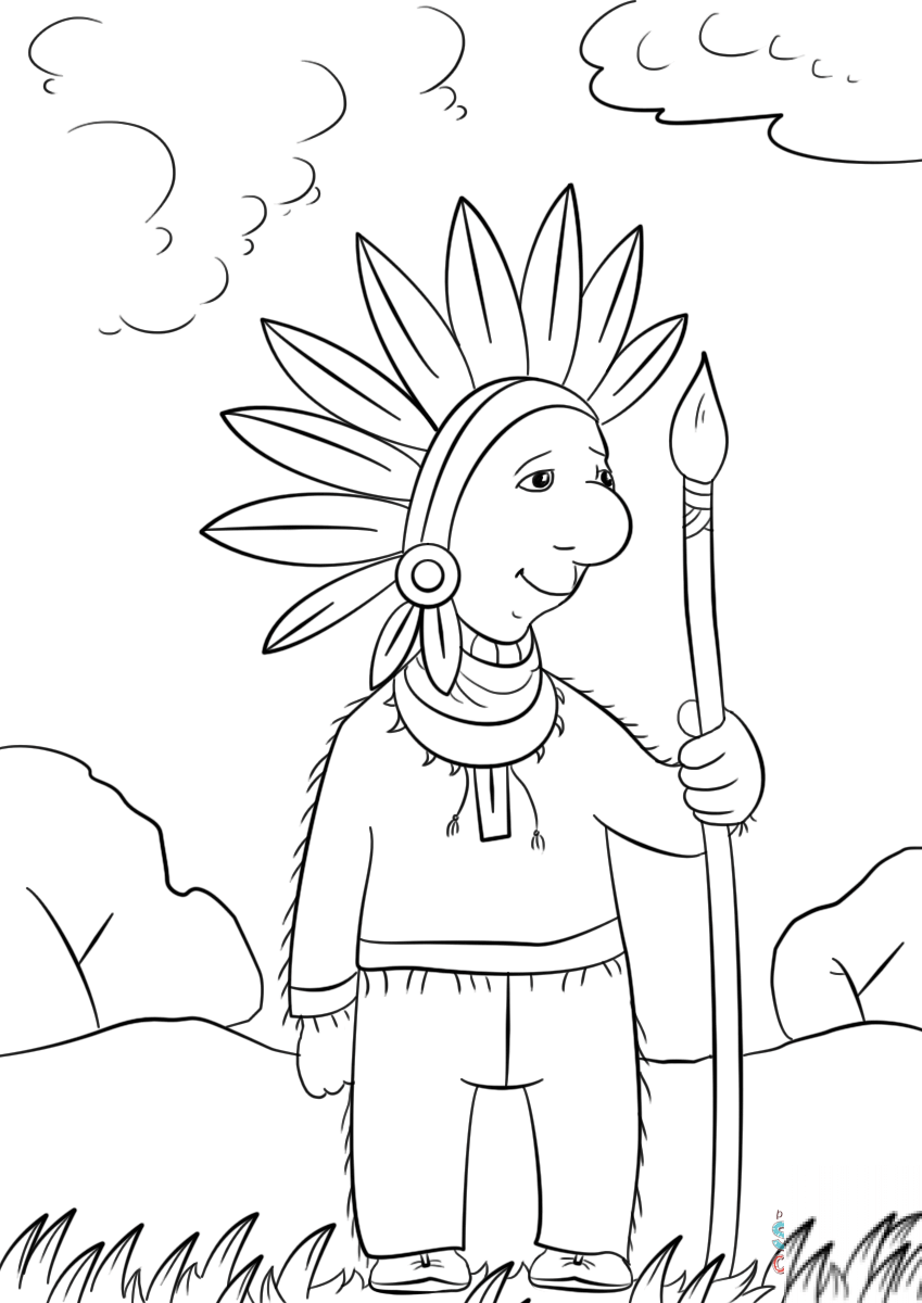 Cartoon Indian Chief