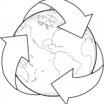 Recycle Sign with Earth