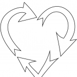 Heart Shaped Recycling Sign
