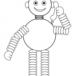 Robot rozmawiający przez telefon