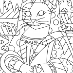Mona Cat by Romero Britto