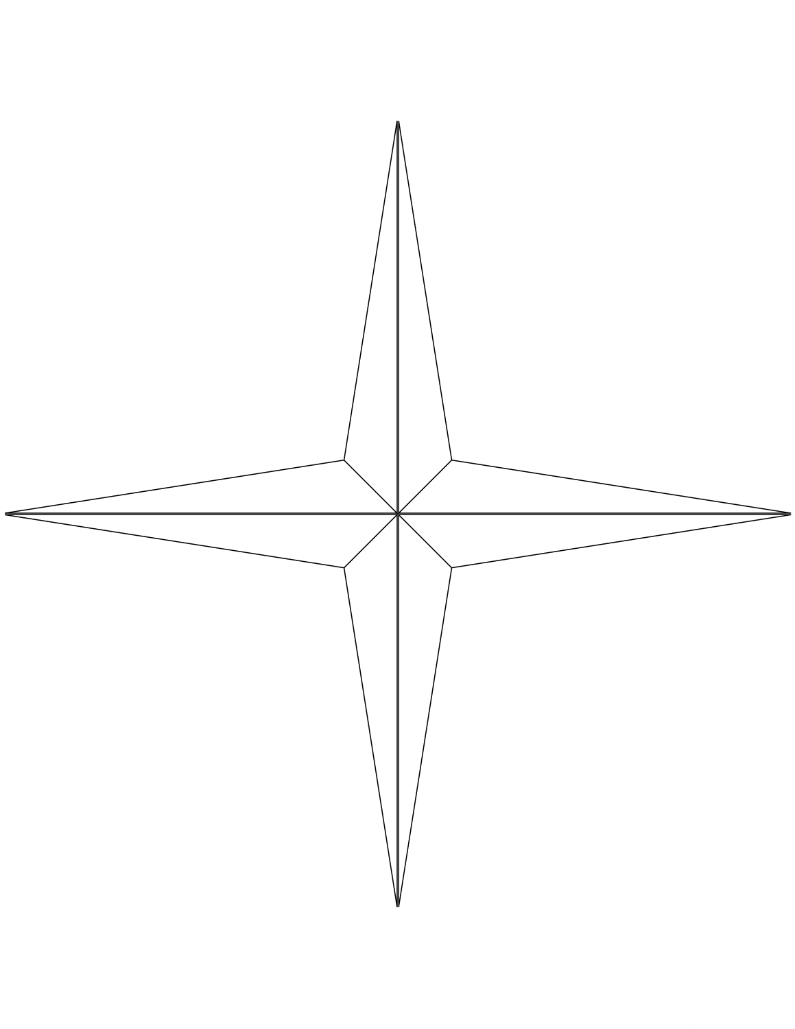 4-Point Compass Rose