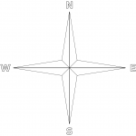 4-Wind Compass Rose