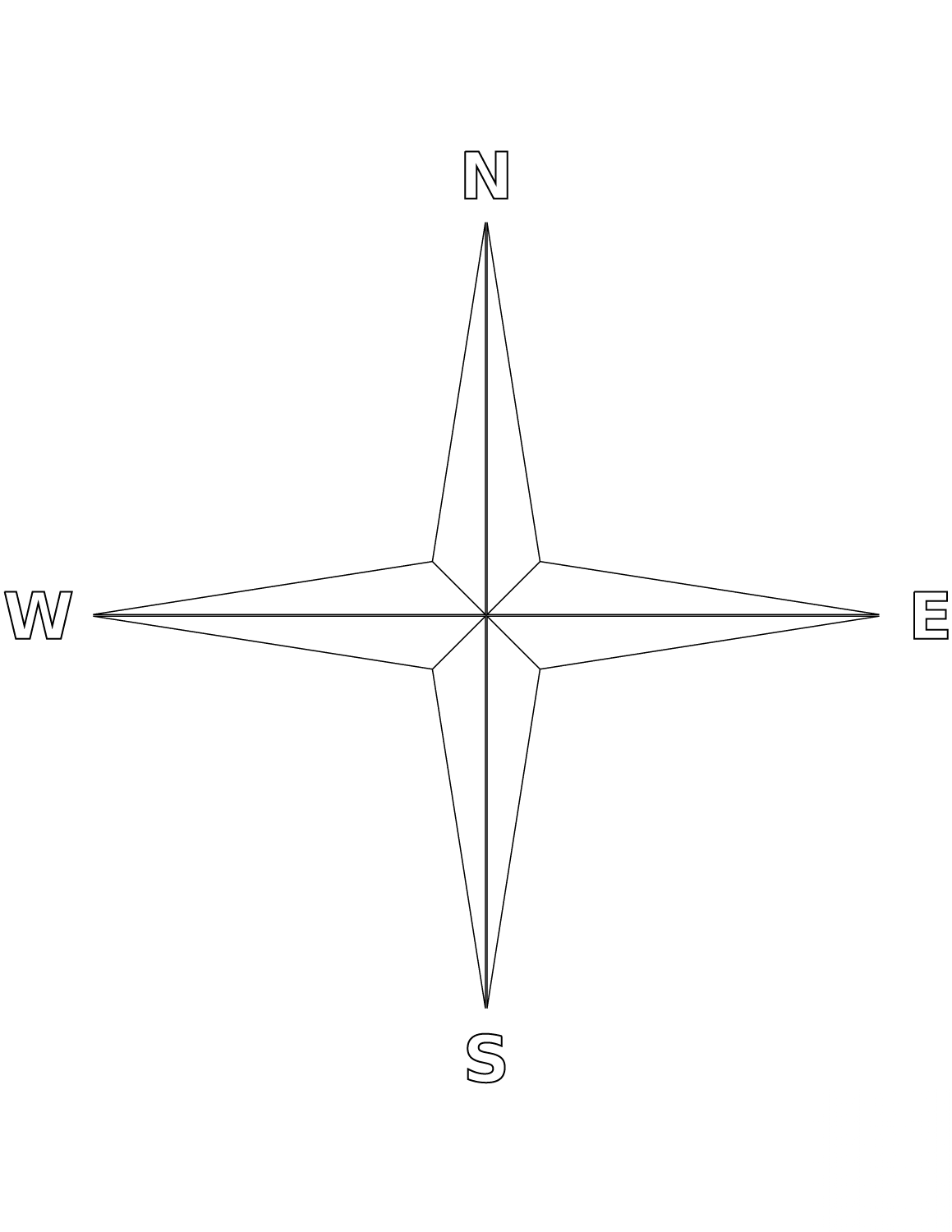 4-Wind Compass Rose