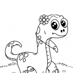 Cute Dinosaur with Tooth Necklace