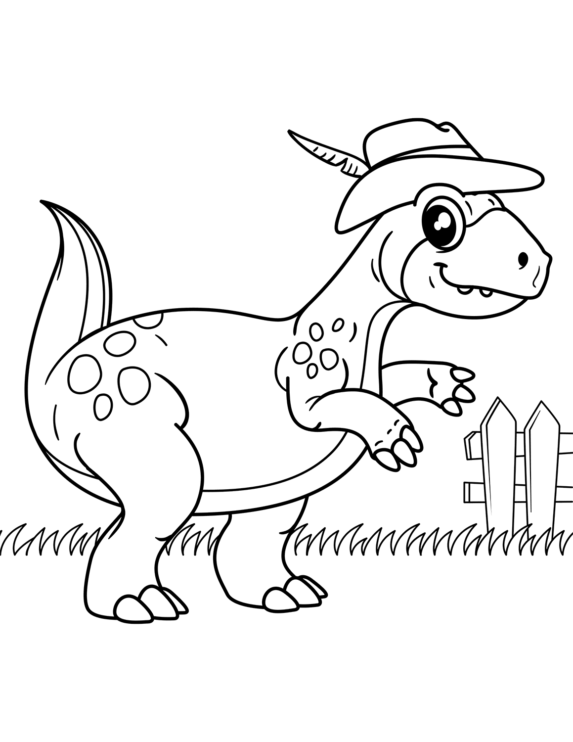Dinosaur Wearing Cowboy Hat