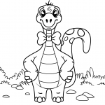 Dinosaur Wearing Bow Tie