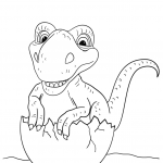 Dinosaur Hatching from Egg