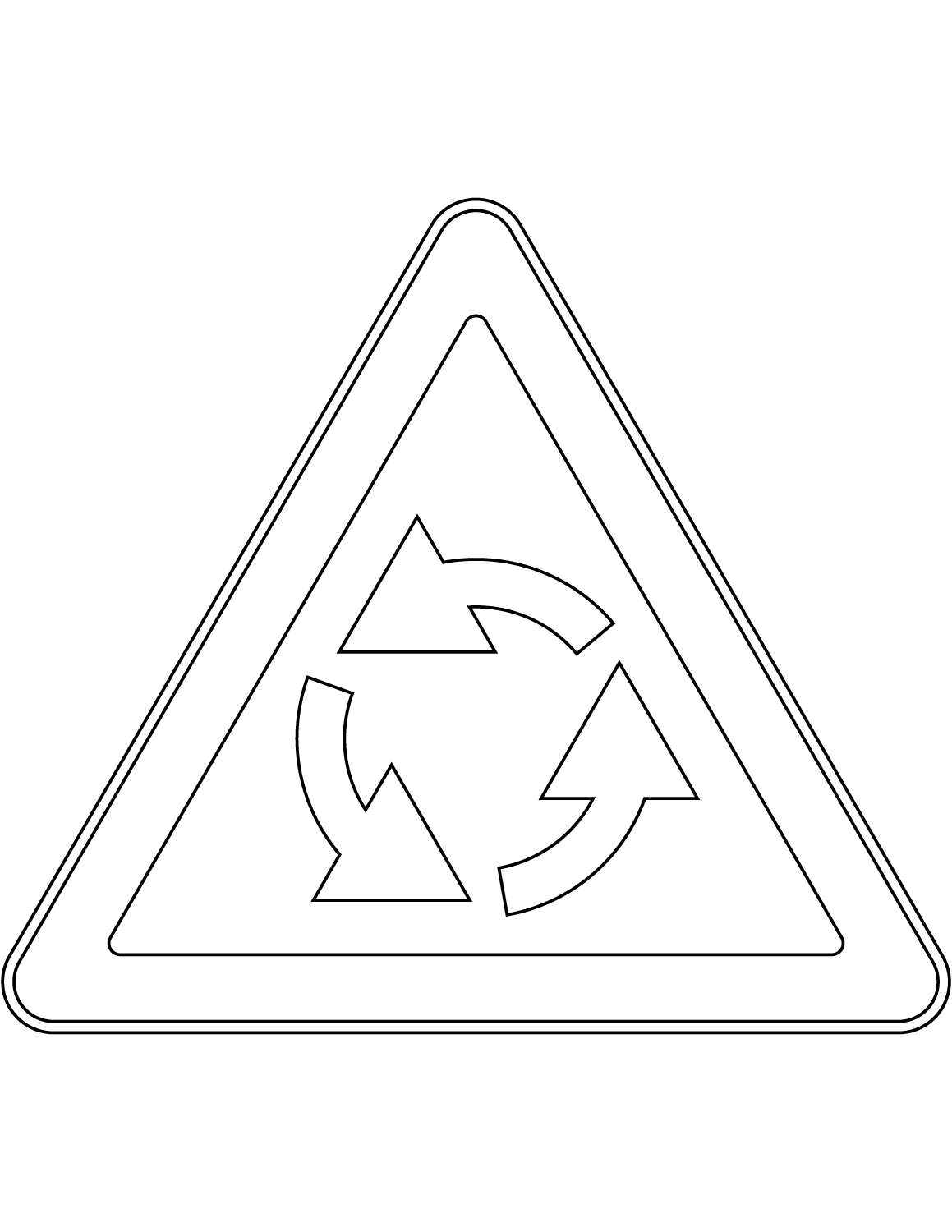 "Roundabout Ahead" Sign in Russia