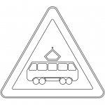 "Tram Crossing" Sign in Russia