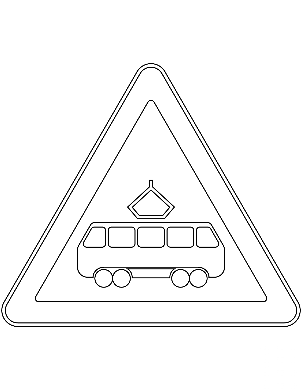"Tram Crossing" Sign in Russia