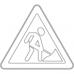 "Roadworks Ahead" Sign in Russia