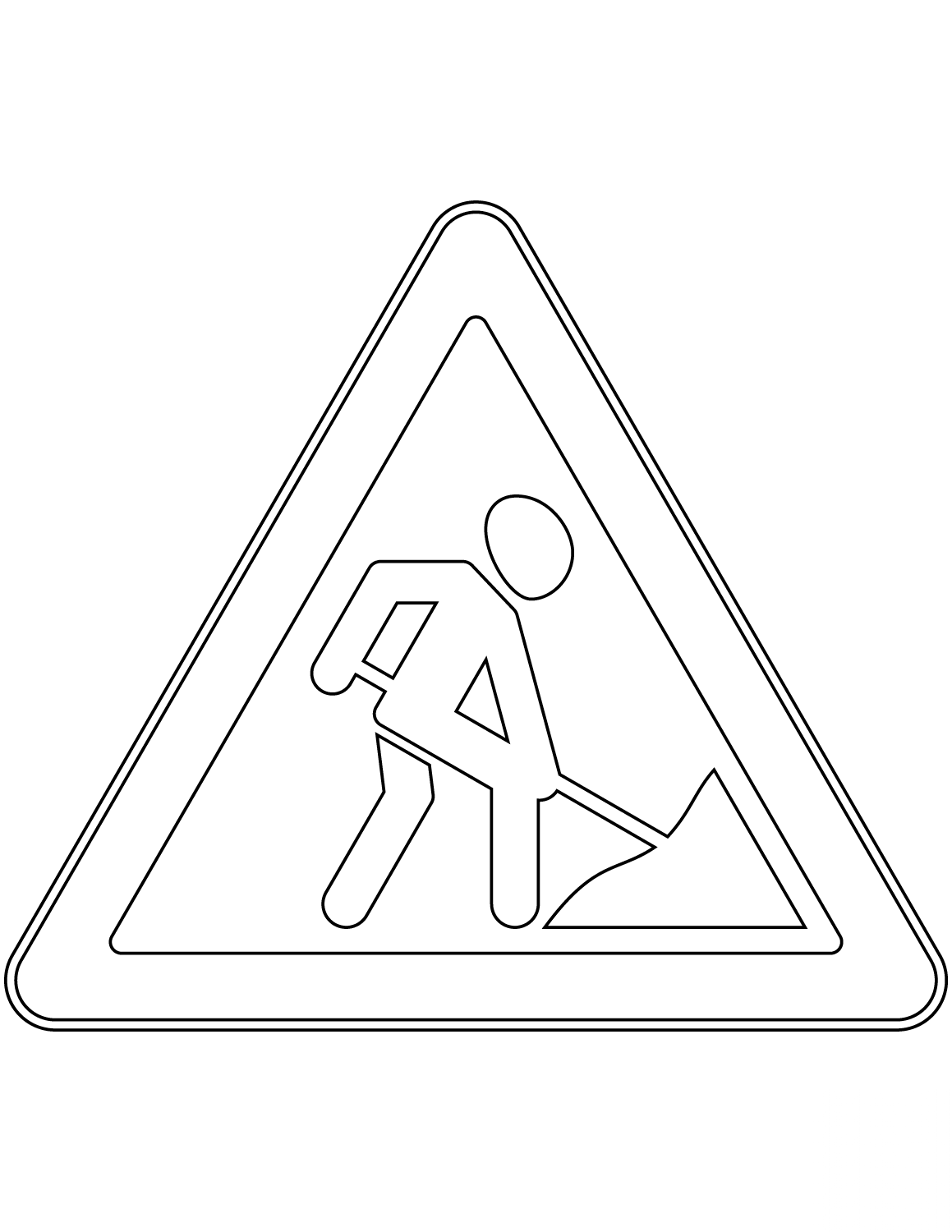 "Roadworks Ahead" Sign in Russia