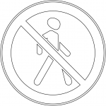 "No Pedestrians" Sign in Russia