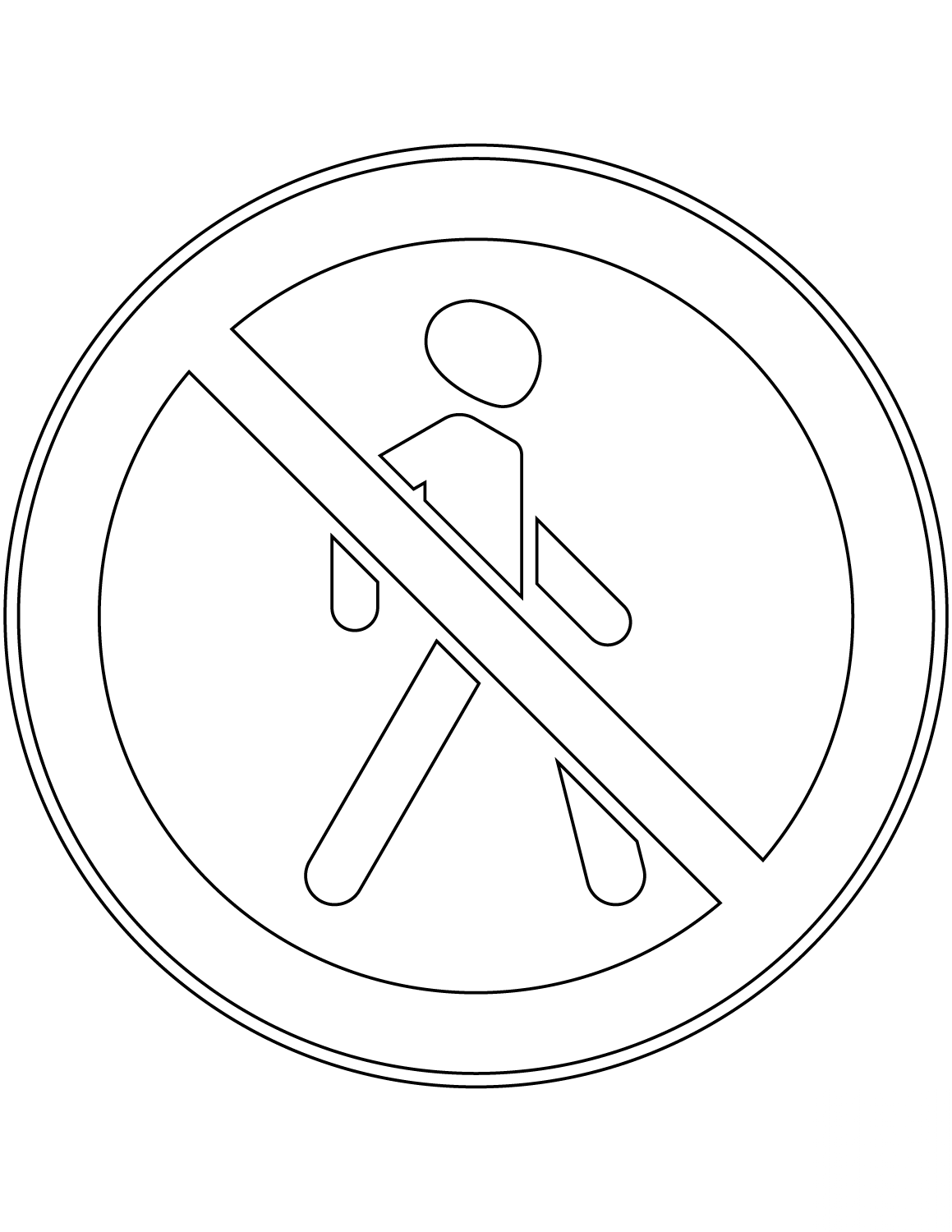 "No Pedestrians" Sign in Russia