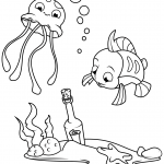 Message in a Bottle on Sea Bottom