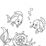 Ship's Wheel on Sea Bottom