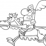 Rycerz jadący na koniu