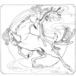 Art Nouveau Reindeer
